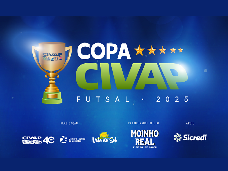 CIVAP inicia nesta quarta-feira a Copa CIVAP de Futsal 2025 com jogo entre Assis x Pompeia
