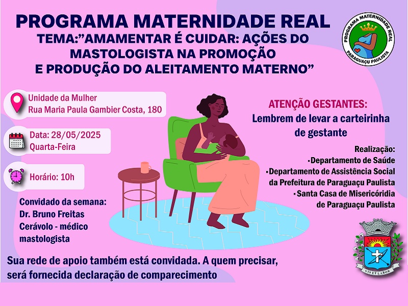 Maternidade Real Promove encontro especial sobre aleitamento materno na quarta-feira (28)