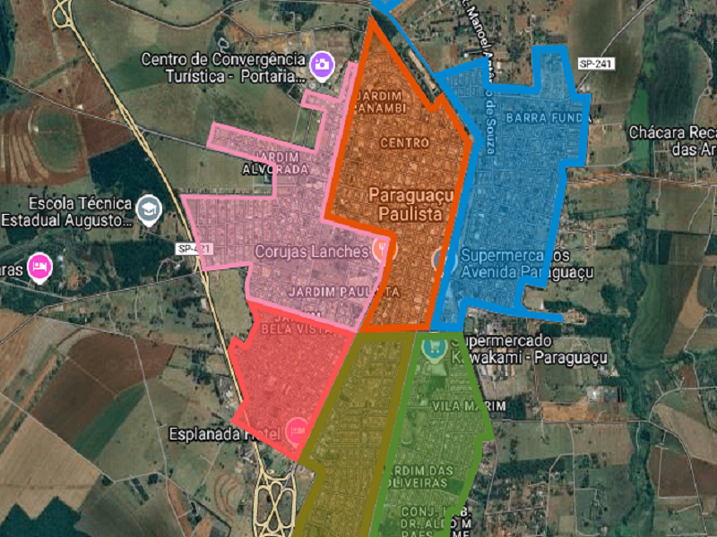 Prefeitura de Paraguaçu divulga mapa com áreas para a coleta seletiva na cidade 