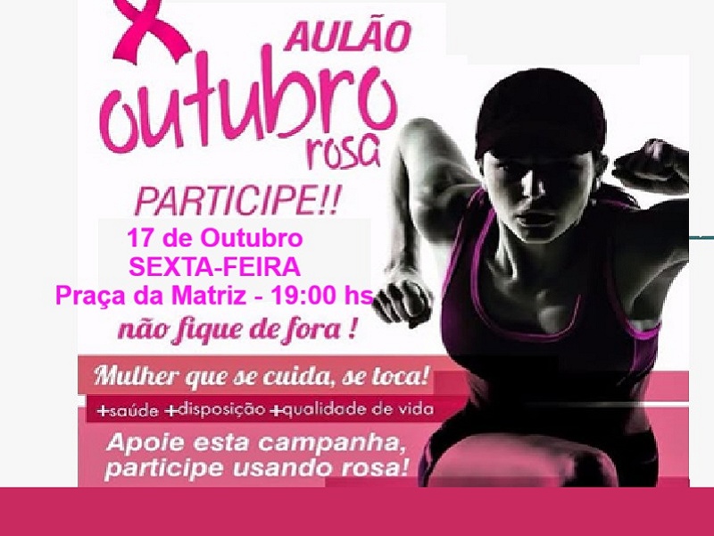 Outubro Rosa: Aulão de Zumba vai movimentar Praça da Matriz em apoio à saúde da mulher