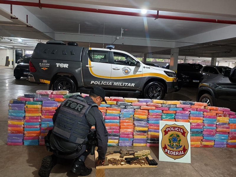 Carga do tráfico com drogas e arsenal de guerra é interceptada em Palmital
