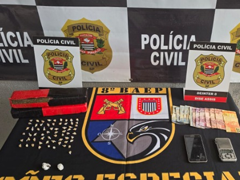 Cinco são presos por tráfico de drogas em Assis pelas polícias Civil e Militar