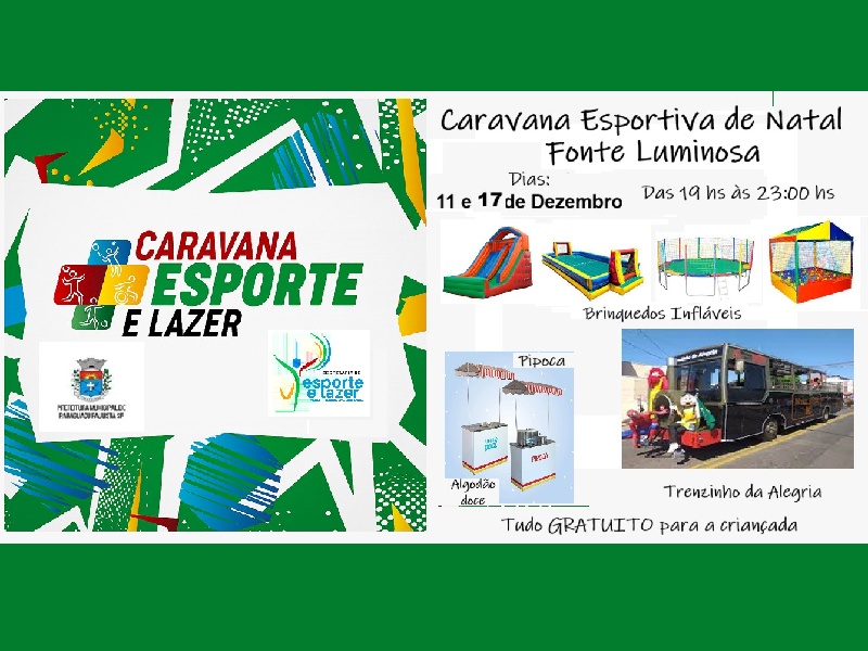 Esportes e Lazer prepara programação especial para animar as crianças na fonte luminosa