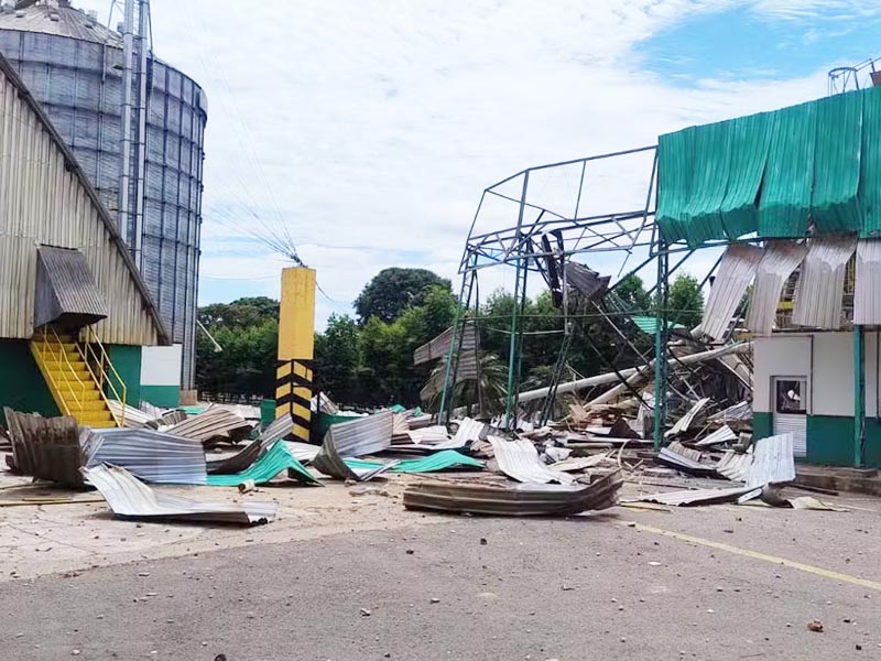 Explosão em silo de cooperativa deixa feridos em Cândido Mota