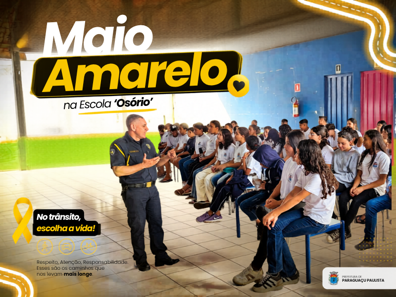 Guarda Civil Municipal reforça conscientização no trânsito com alunos da Escola Osório em Paraguaçu