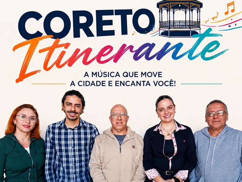 Coreto Itinerante levará música e cultura a bairros de Paraguaçu Paulista