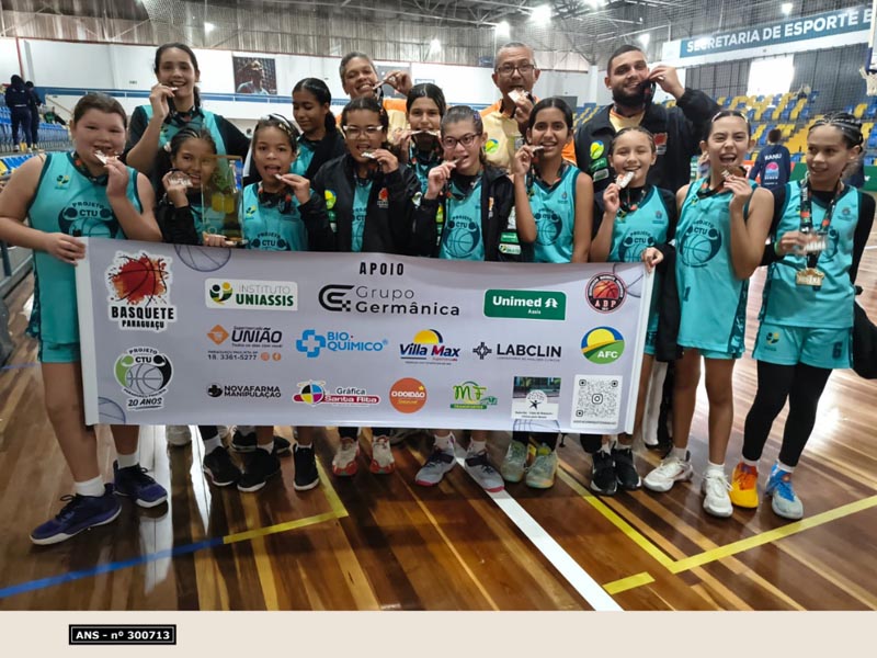 Projeto CTU Paraguaçu conquista pódio nacional na Taça Paraná de Basquete