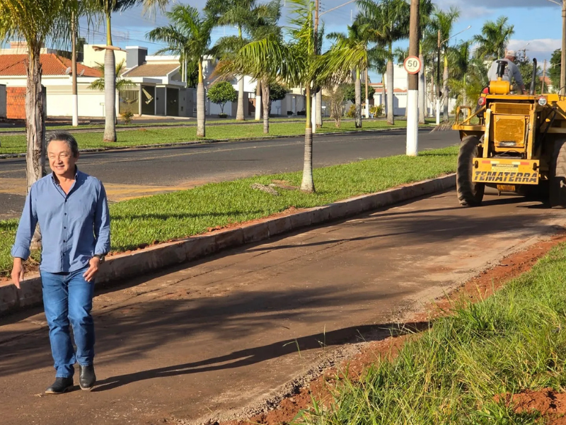 Nova ciclovia começa a transformar entrada de Paraguaçu Paulista