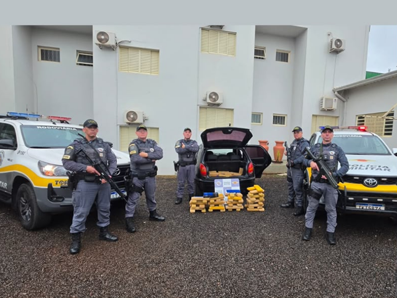 TOR apreende 148 kg de maconha e prende dois traficantes durante operação em Maracaí