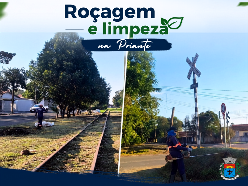 Prefeitura intensifica limpeza e conservação na Vila Priante com serviços ao longo da linha férrea