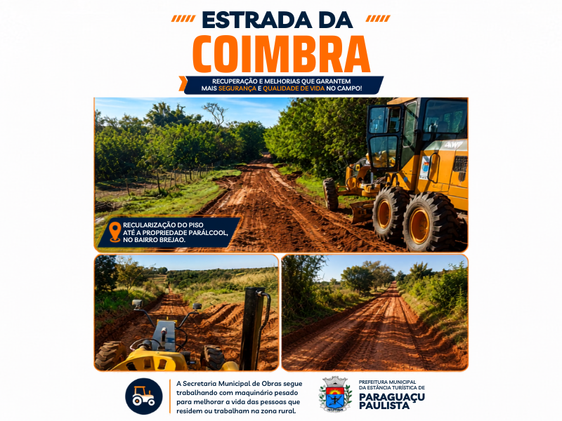 Prefeitura intensifica recuperação de estradas rurais para garantir mais segurança no campo