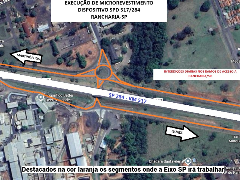 Obras na SP-284 alteram acesso a Rancharia e exigem atenção redobrada dos motoristas