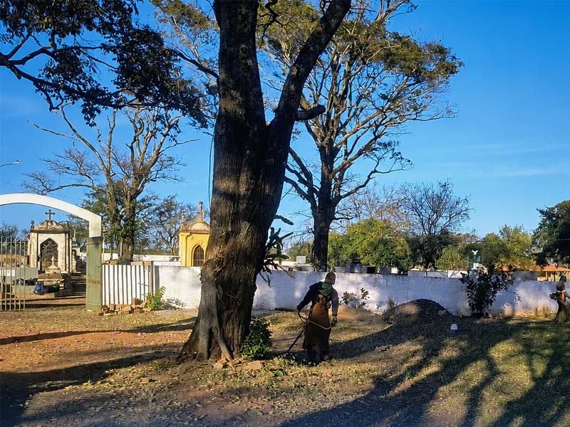 Manutenção reforça cuidado com o Cemitério e arredores no Distrito de Sapezal