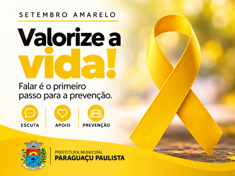 Prefeitura promove palestras sobre saúde mental para servidores durante o Setembro Amarelo