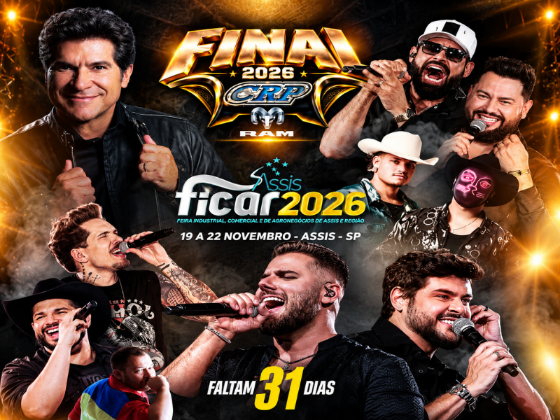FICAR 2026 começa em 31 dias com shows nacionais e final do CRP RAM em Assis
