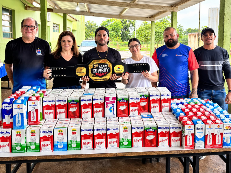 Programa Esporte que Alimenta arrecada 353 litros de leite para duas entidades de Paraguaçu