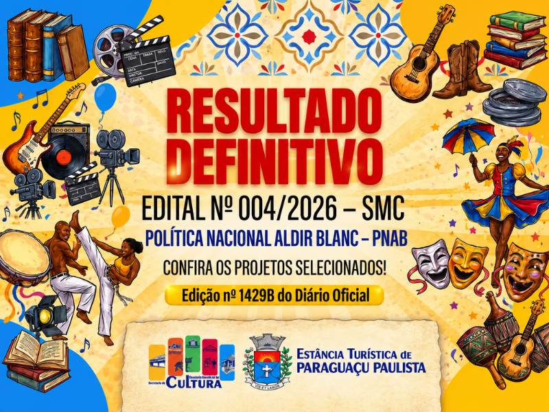 Prefeitura divulga resultado definitivo de edital da PNAB em Paraguaçu Paulista