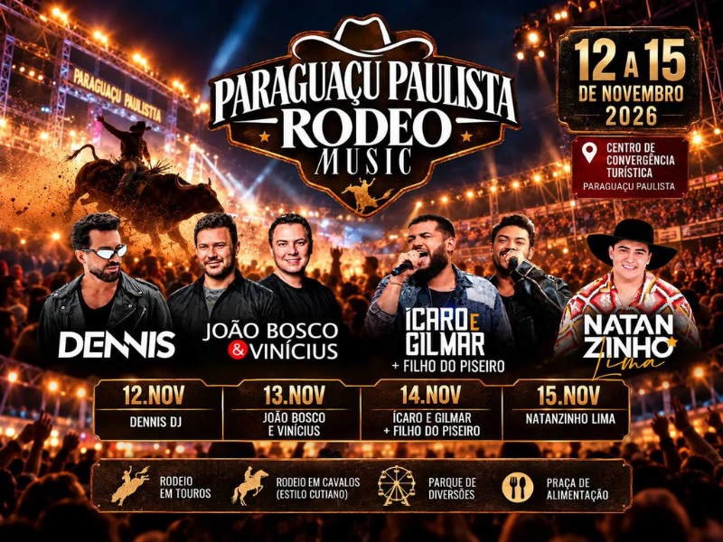 Paraguaçu Paulista Rodeo Music é adiado; nova data será anunciada em breve