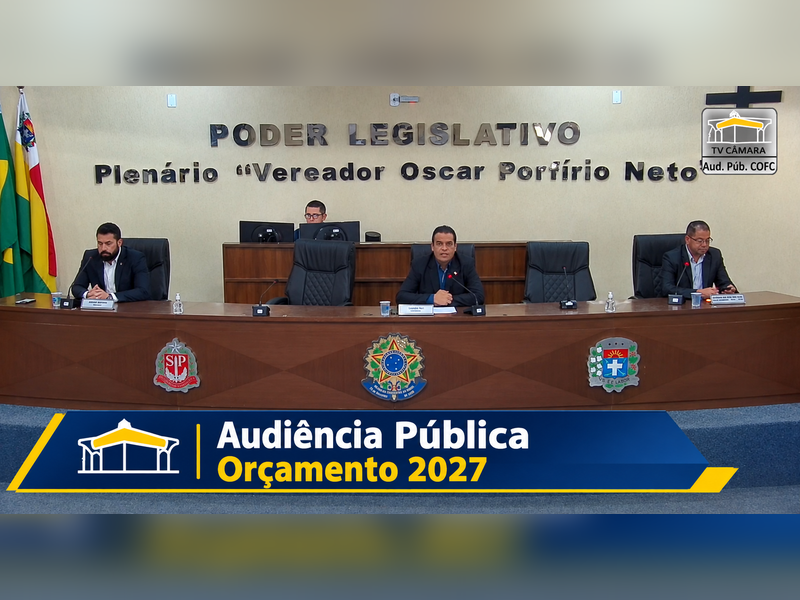 Câmara de Paraguaçu Paulista realiza audiência pública sobre orçamento de 2027